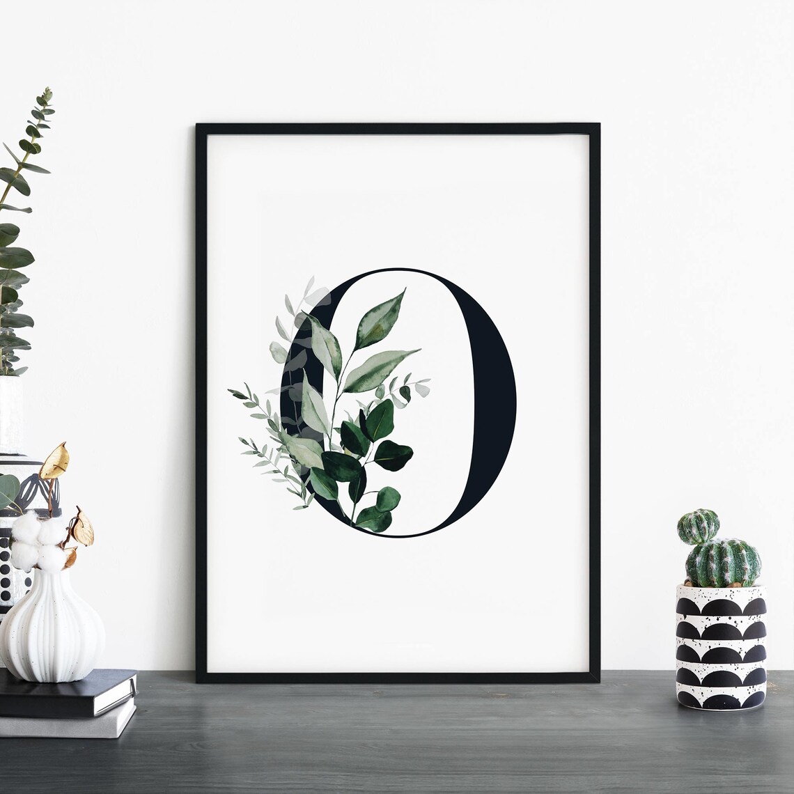 Letter O Alphabet Abstract Art Print