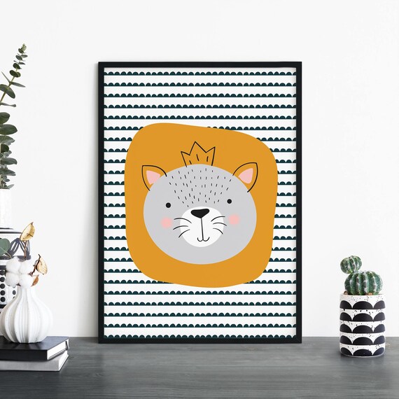 Mouse Poster Print Wall Art Childrens Kids Boys Girls Nursery Bedroom A4 A3 A2 A1
