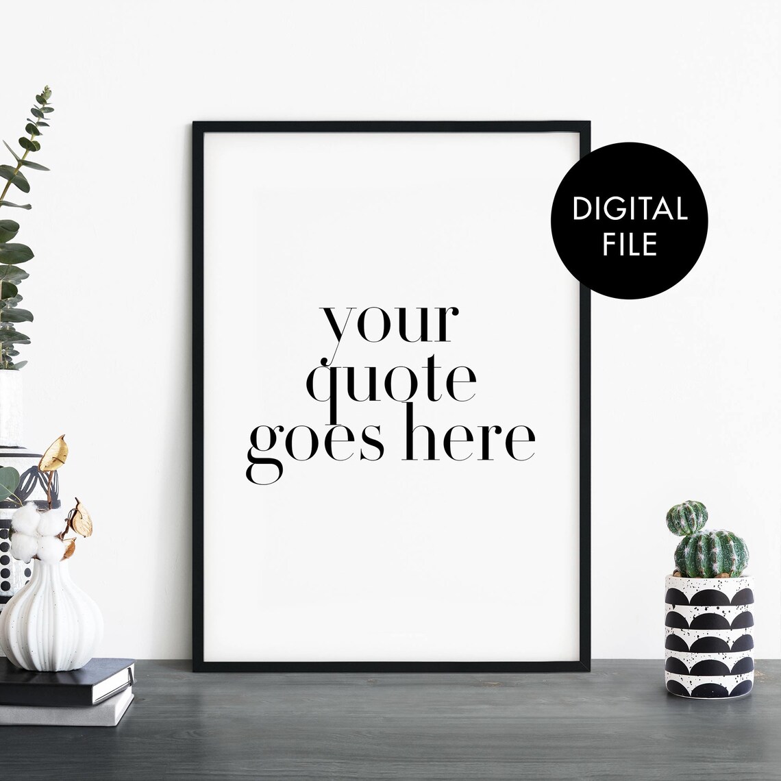 Custom Quote Text Poster Print, Personalized Typography