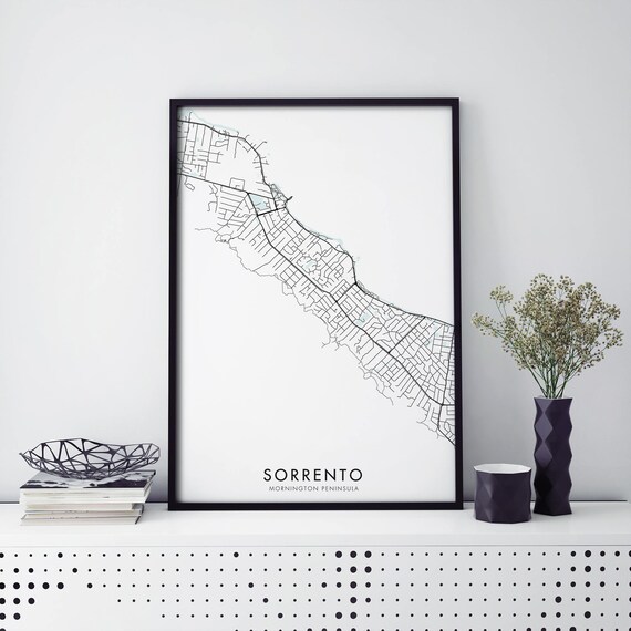 Sorrento Mornington Peninsula Victoria Coastal Street Map Poster