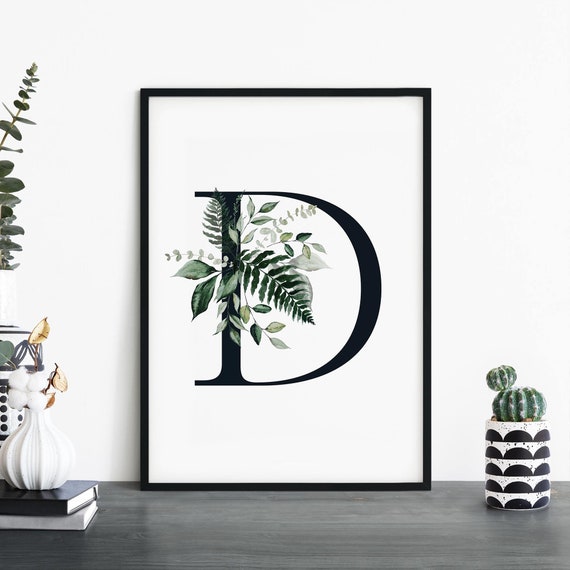 Letter D Alphabet Abstract Print Wall Art 4x6 5x7 A4 A3 A2 A1