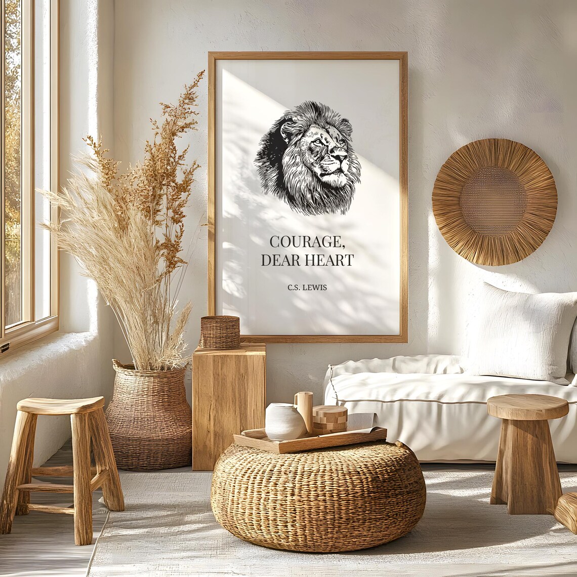 Courage Dear Heart, C.S. Lewis Quote Art Print - Image 6