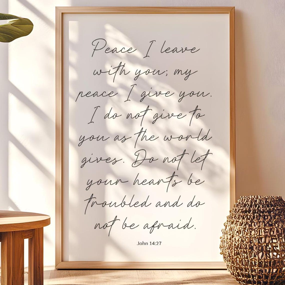 John 14:27 Bible Verse Art Print, Christian Decor - Image 6