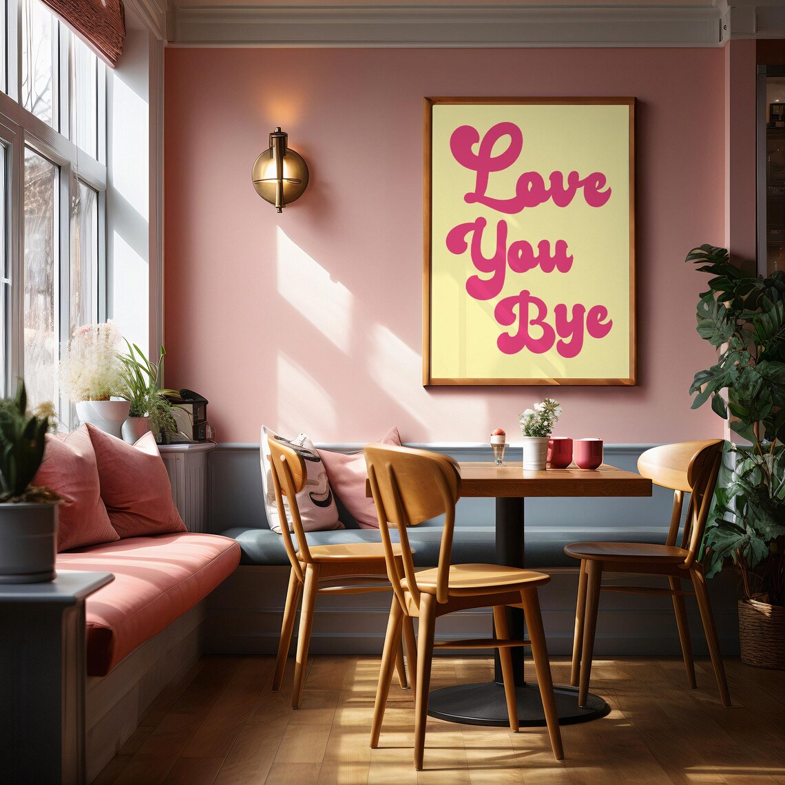 Love You Bye Quote, Trendy Living Room Decor - Image 3