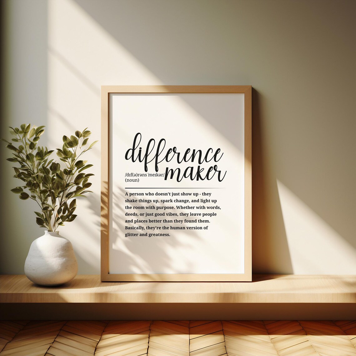 Difference Maker Definition Dictionary Style Inspirational Quote Poster - Image 4