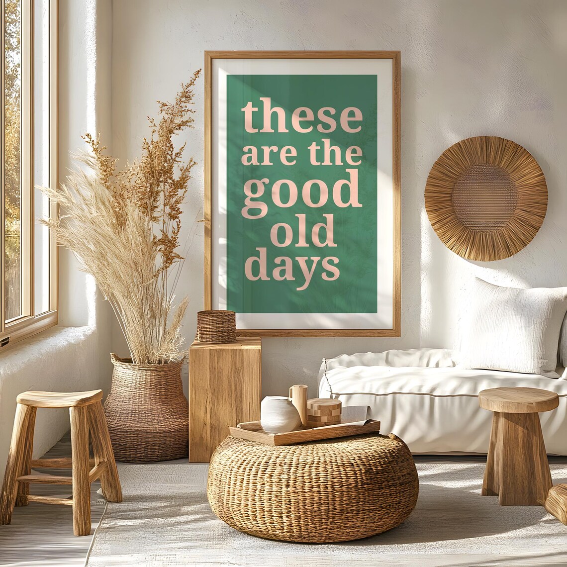 Good Old Days Motivational Quote, Typography Art - Image 2