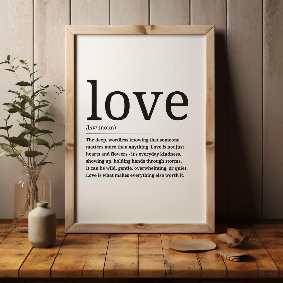 Love Definition Serif Typography Dictionary Style Word Art Poster - Image 3