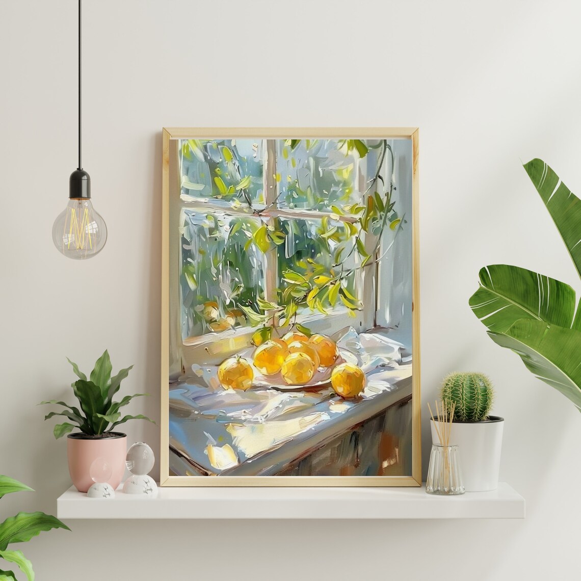 Lemon Still Life Painting Fruit Art Print, Vintage Farmhouse - Image 3