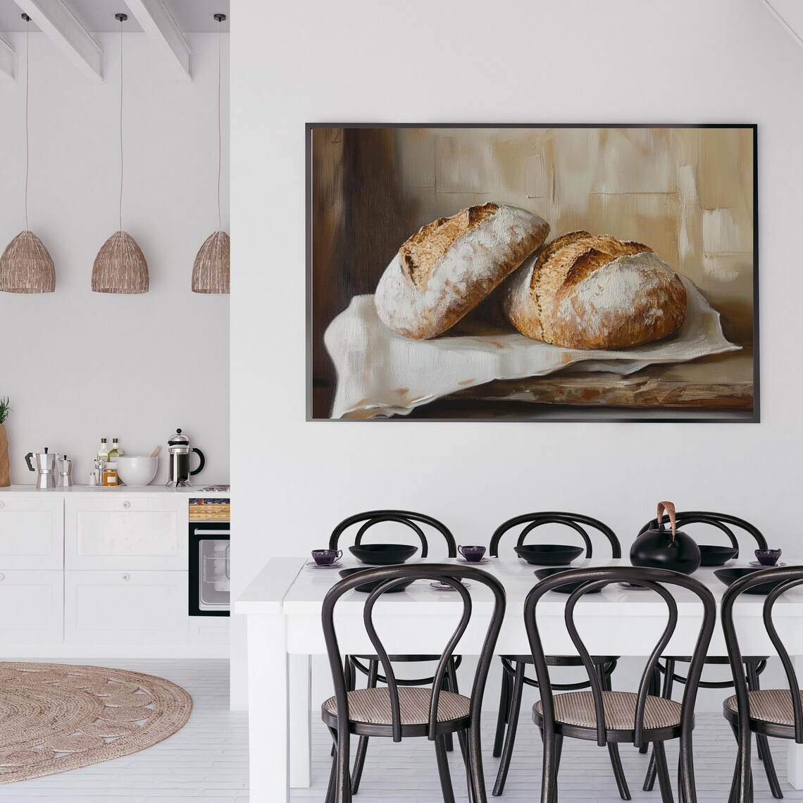 Sourdough Bread Oil Painting, Farmhouse Kitchen Decor - Image 5