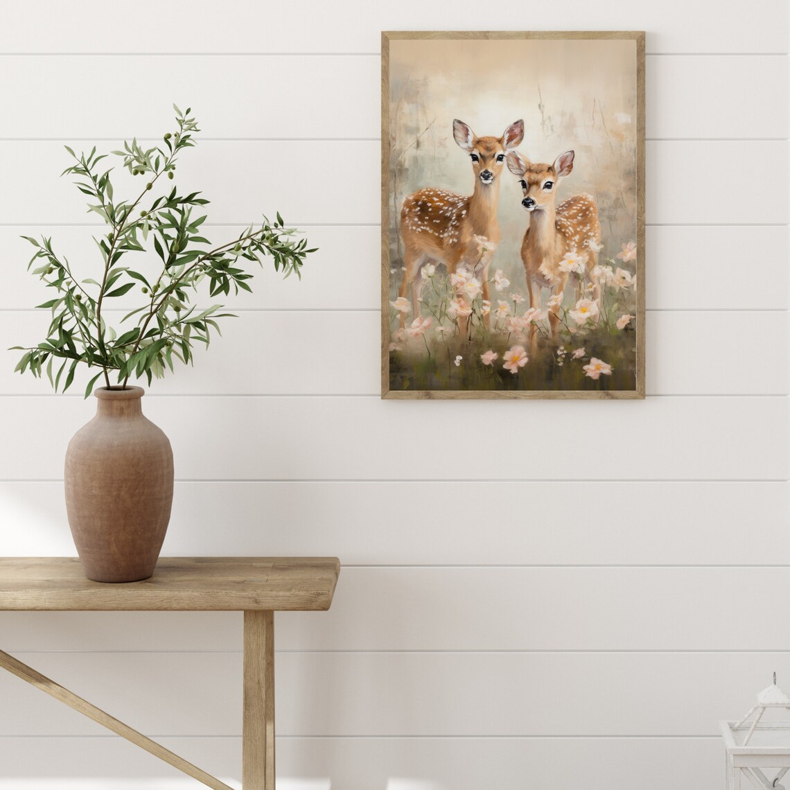 Vintage Fawn Painting Rustic Deer Art Print - Image 4