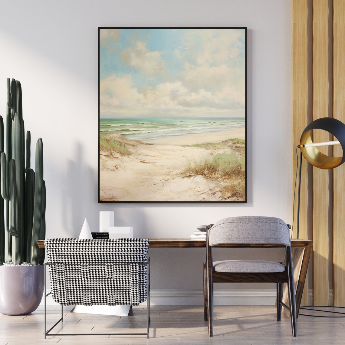 Sandy Beach Path with Dunes and Turquoise Waves Coastal Poster - Image 4