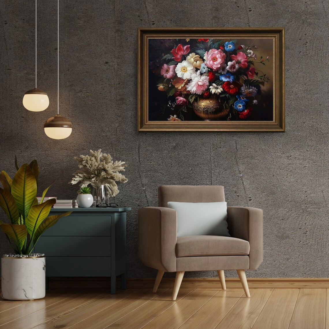 Dutch Masters Baroque Flower Bouquet Ornate Vase Painting Poster - Image 3