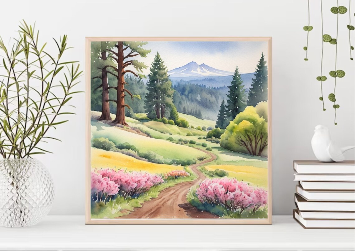 Mount Hood Watercolor Art Print, Pacific Northwest - Image 5