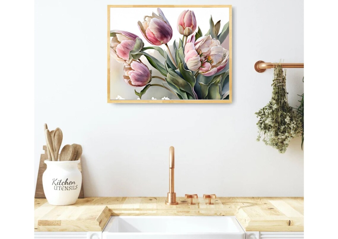 Tulips Watercolor Print, Spring Floral Botanical Art - Image 3