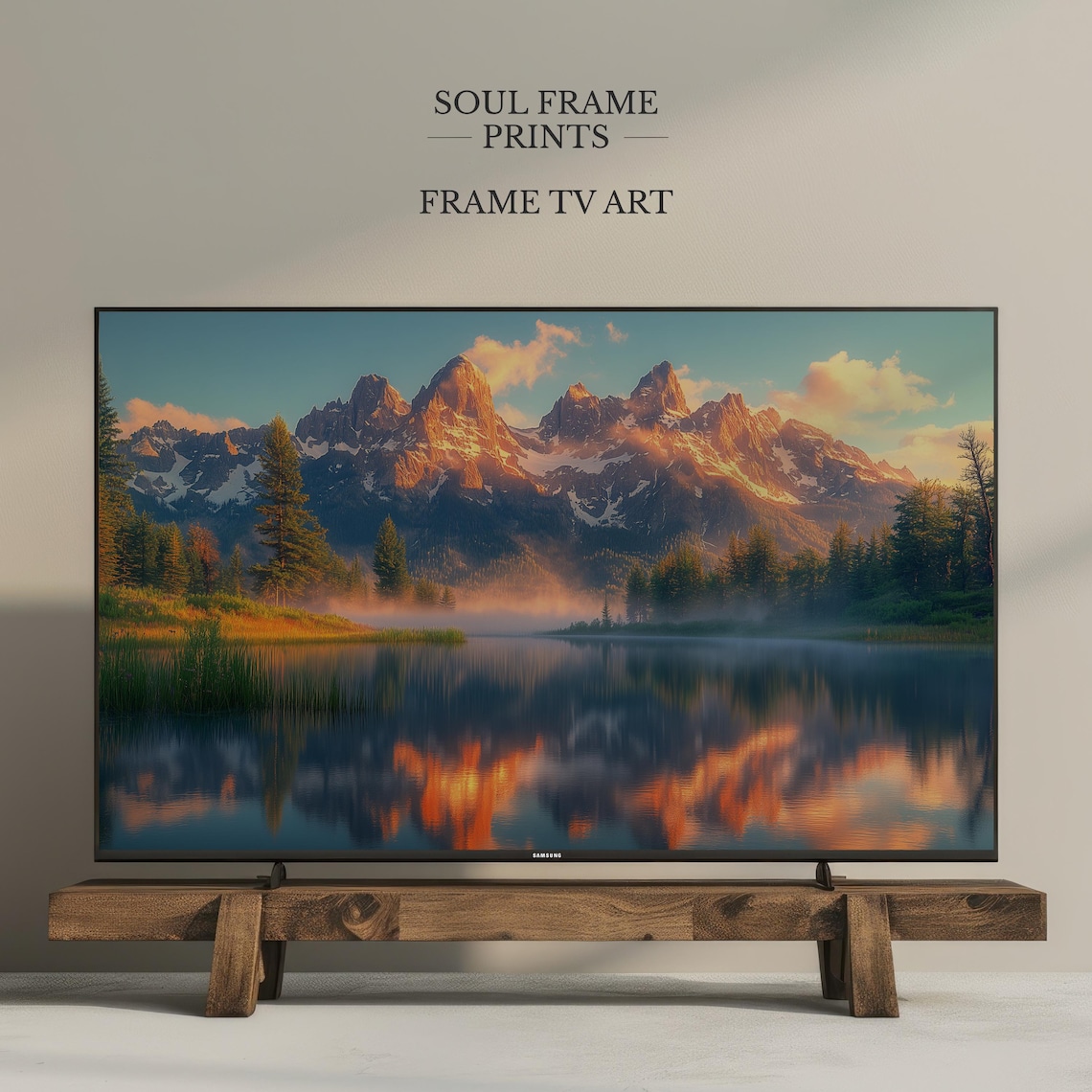 Grand Teton National Park Sunrise Reflection Mountain Lake Poster