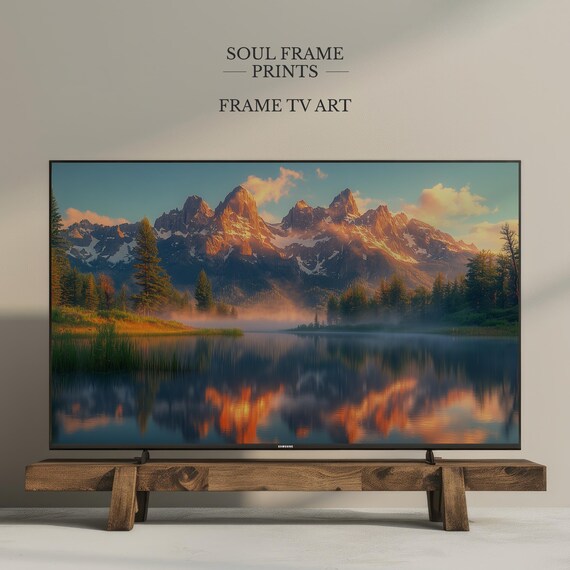 Grand Teton National Park Sunrise Reflection Mountain Lake Poster