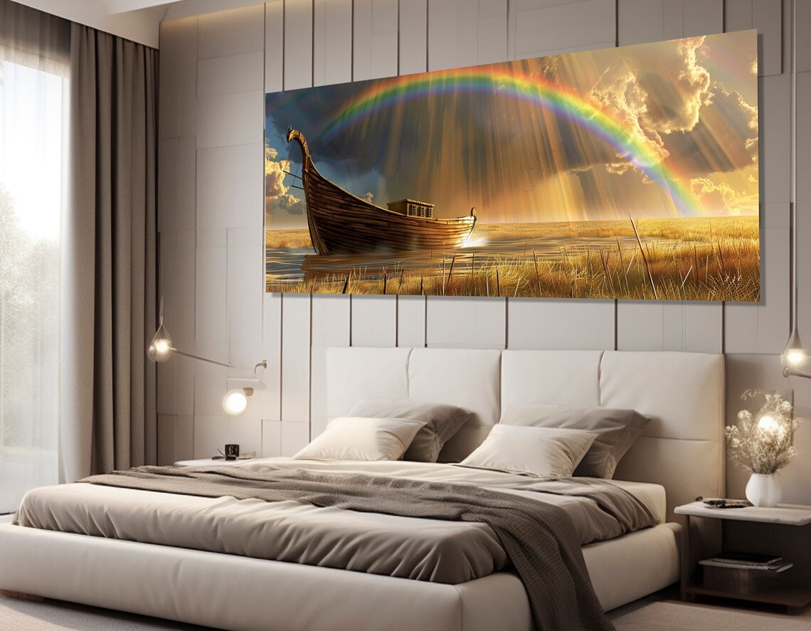 Noah's Ark Religious Art Print, Great Flood Bible - Image 3