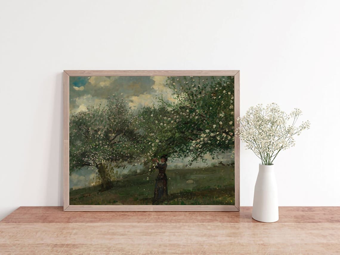 Spring Landscape - Vintage Farmhouse Art - Image 2
