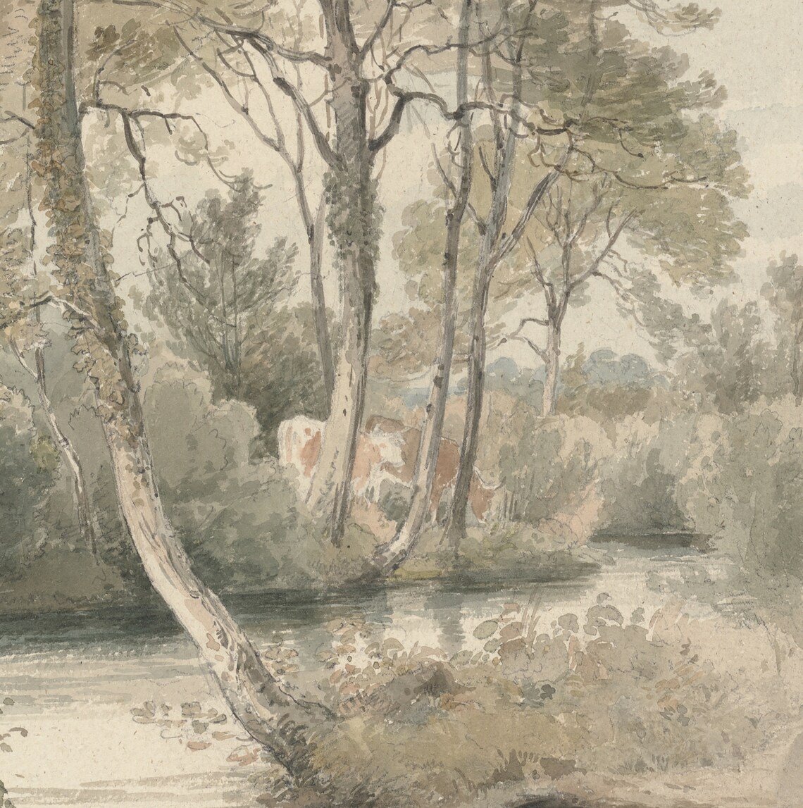 Farmhouse Landscape Art Print, Neutral Country Decor - Image 3