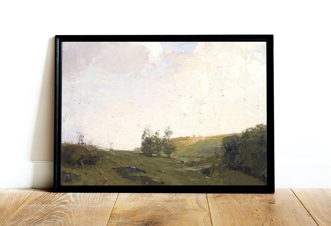 Country Landscape Vintage Art Print, Farmhouse Decor - Image 3