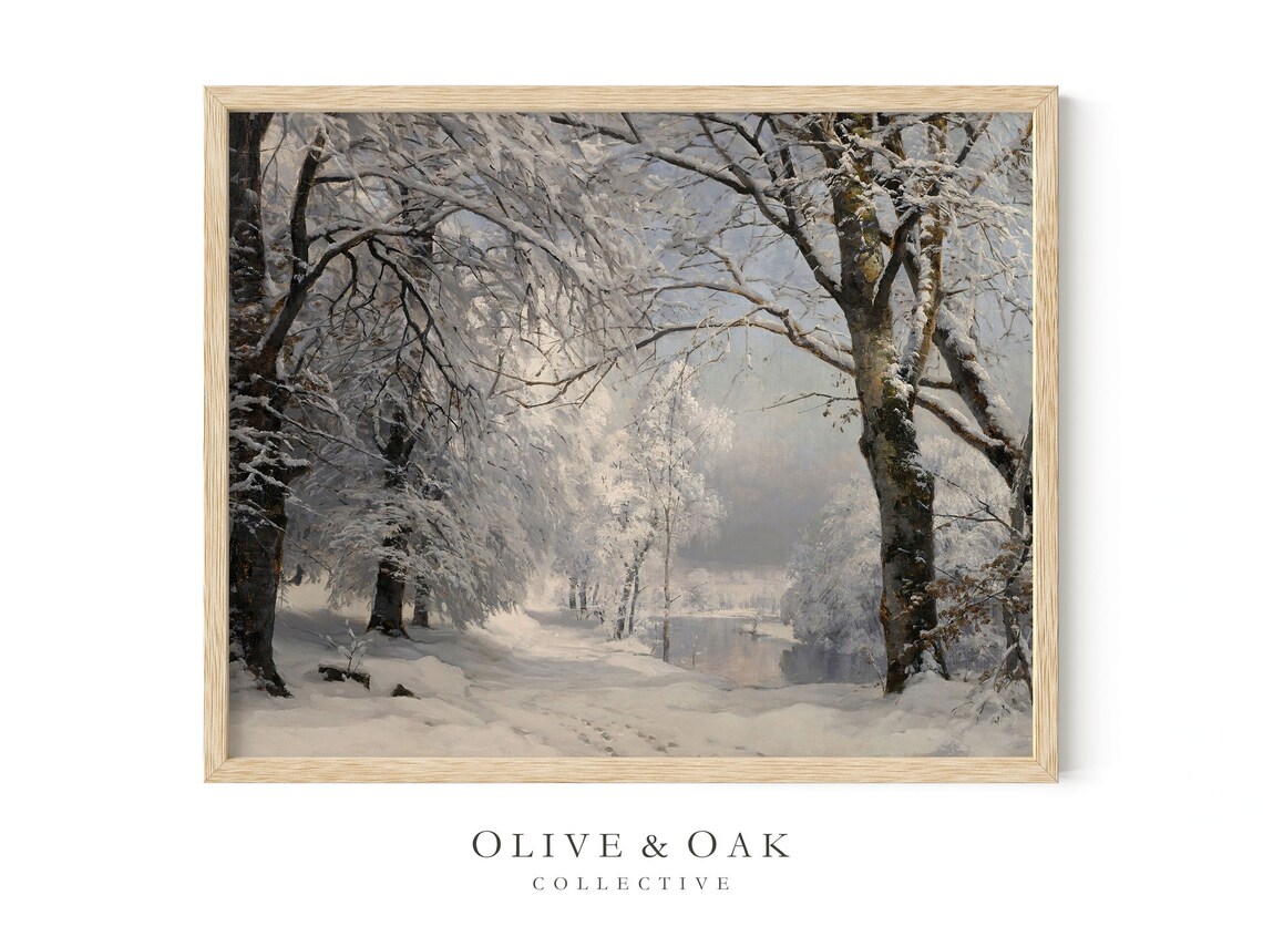 Winter Landscape Snow Painting, Nature Art Print - Image 4