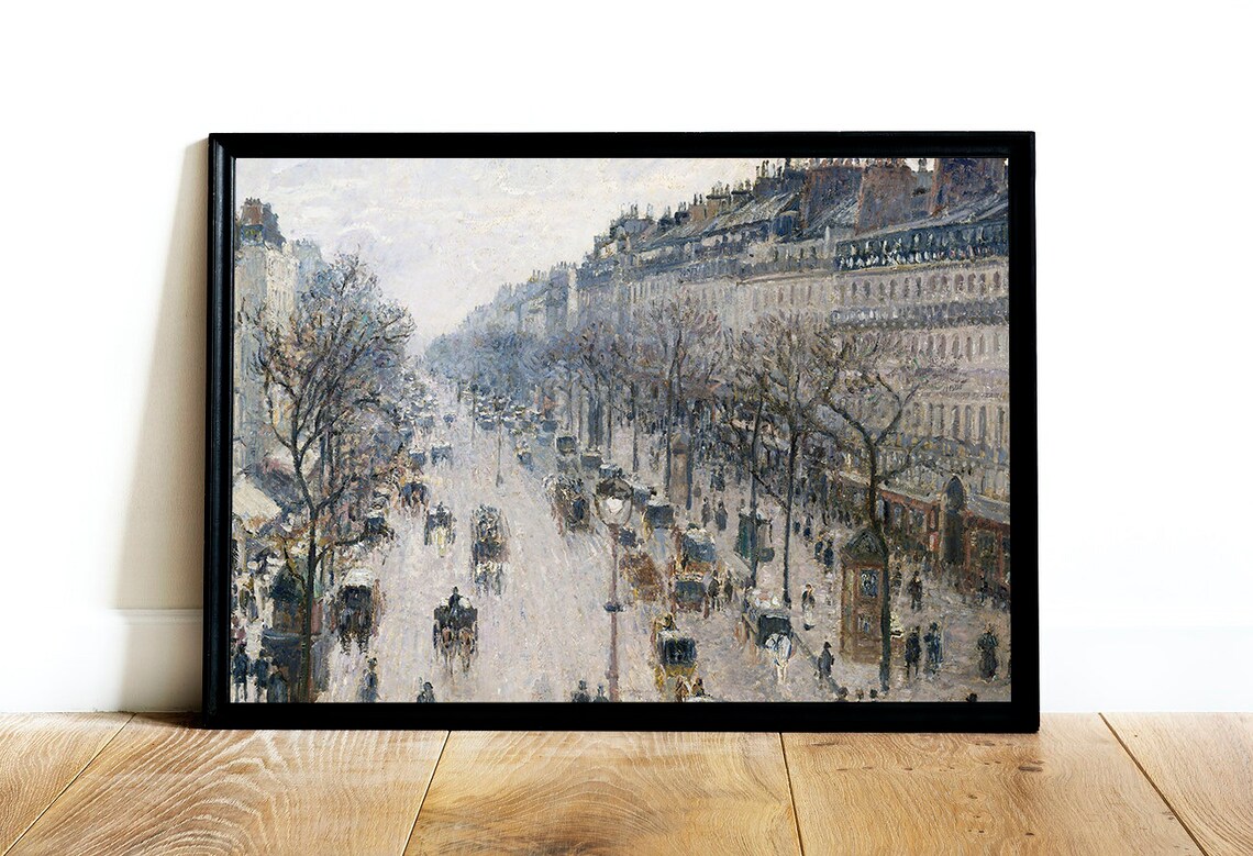 Winter Cityscape Vintage Architecture Art Print - Image 3