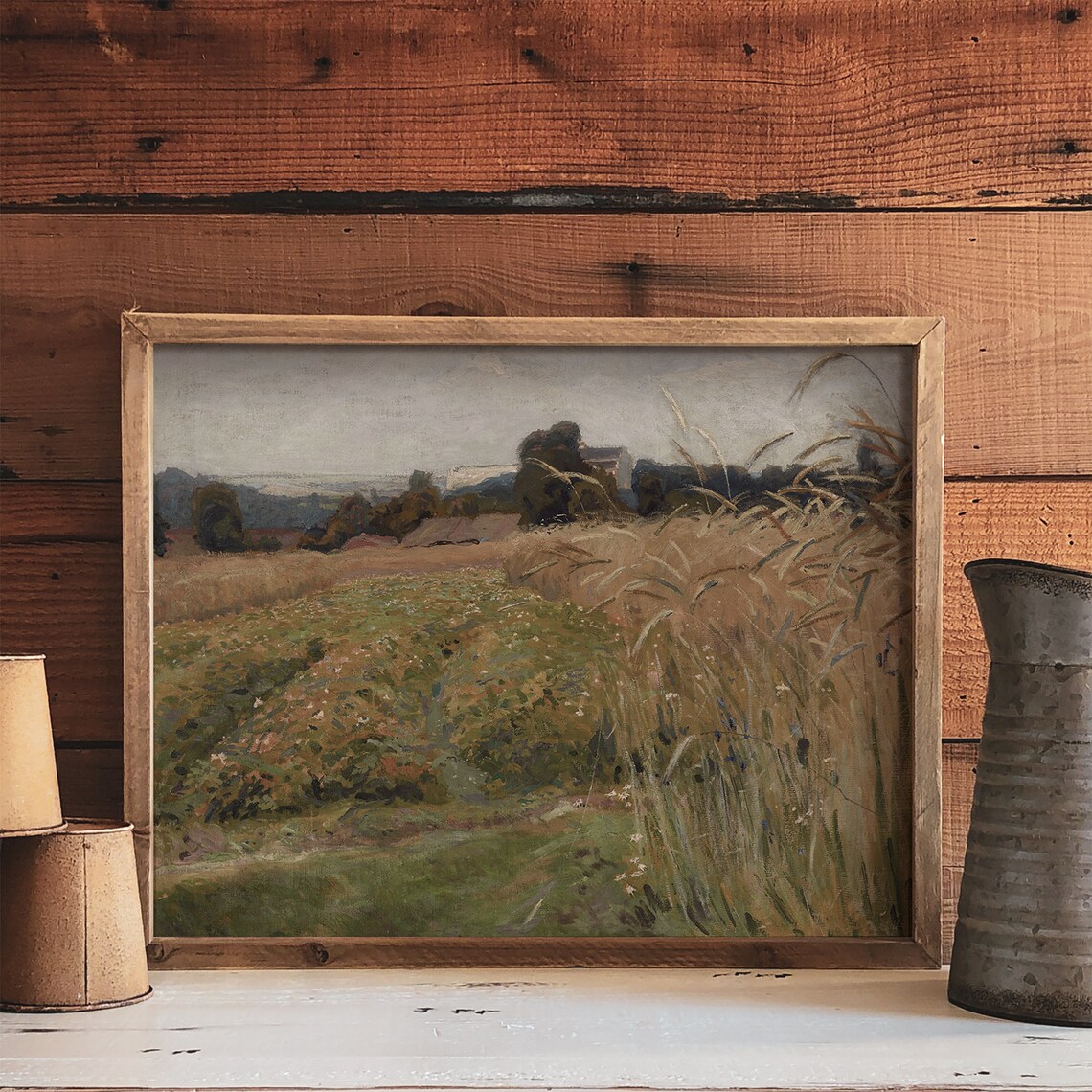 Summer Wheat Field Painting, Vintage Art Poster - Image 2