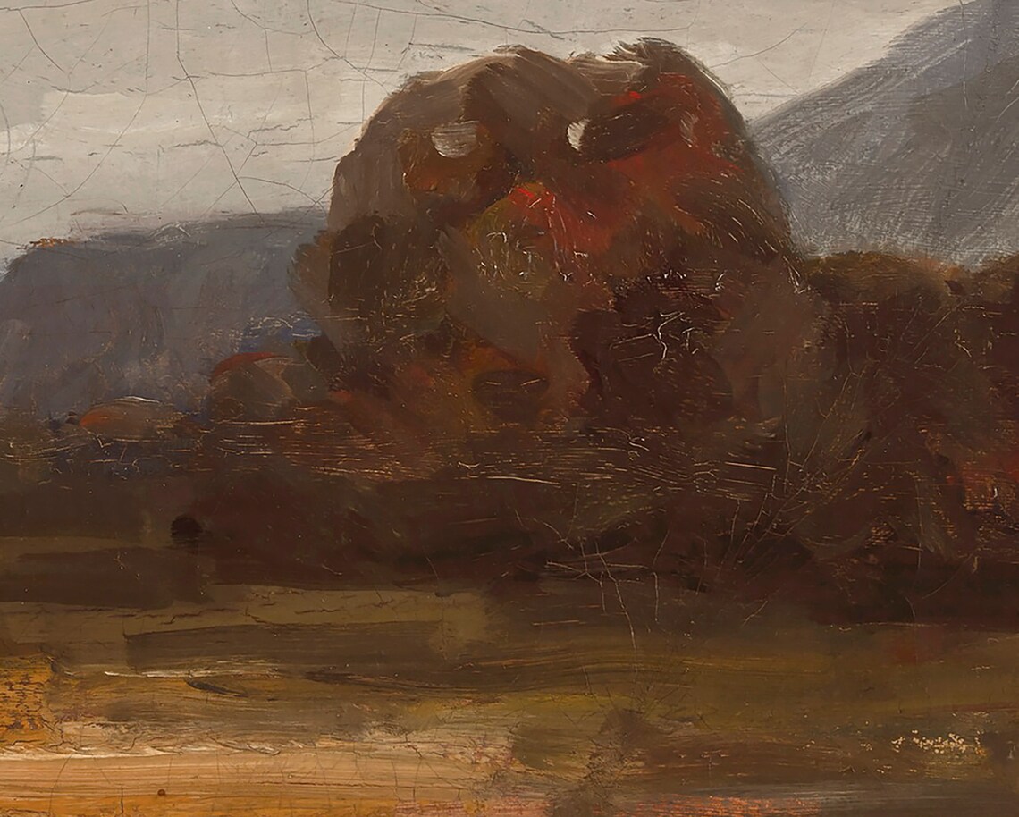 Fall Landscape Painting, Moody Fall Decor - Image 3