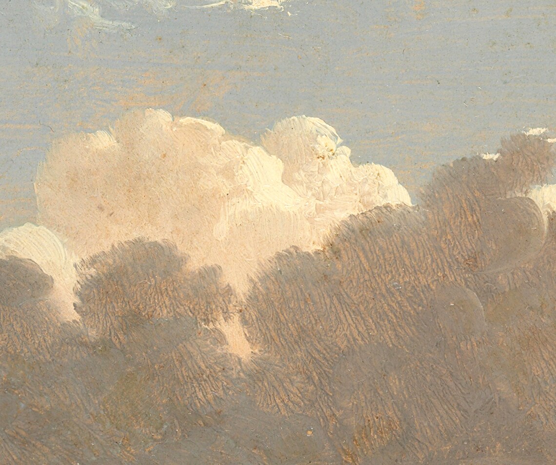 Cloudy Sky Painting, Pastel Clouds Nursery Art Print - Image 3