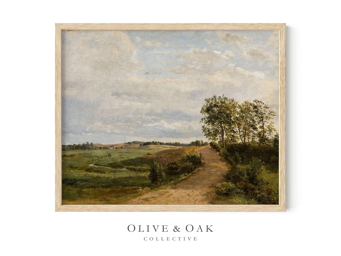 Vintage Country Landscape Art Print, Farmhouse Style - Image 4