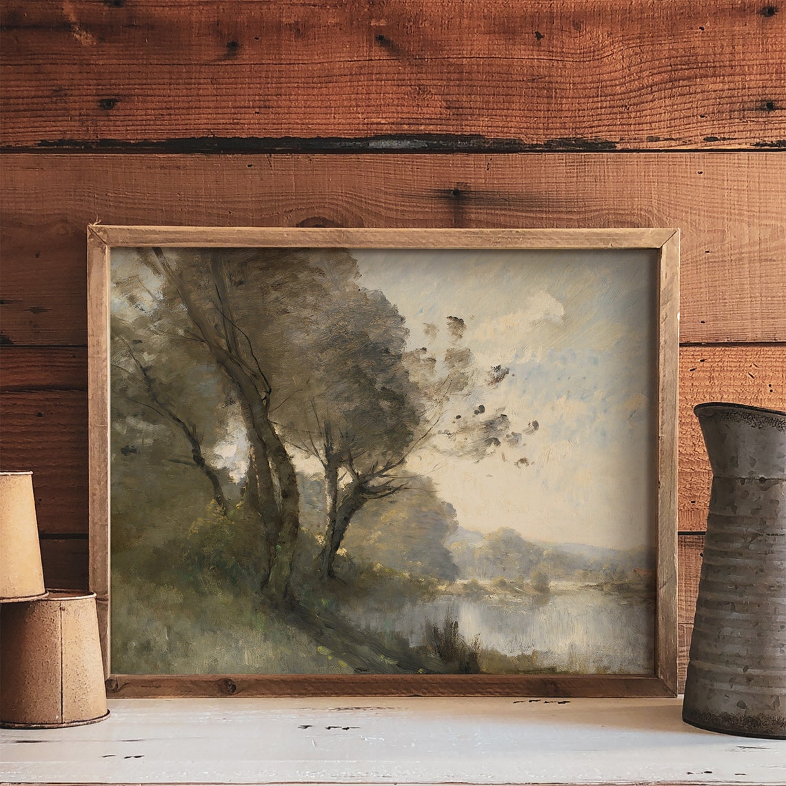 Soft Landscape Painting, Vintage Landscape Art Print - Image 4