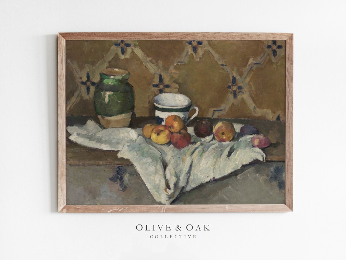 Vintage Still Life Painting, Kitchen Decor Art Print