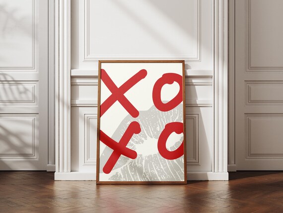 More Amor Por Favor Xoxo Poster Trendy Living Room Decor Playing Card Quote Art Aesthetic Cute Gift Wall Art 1 Print