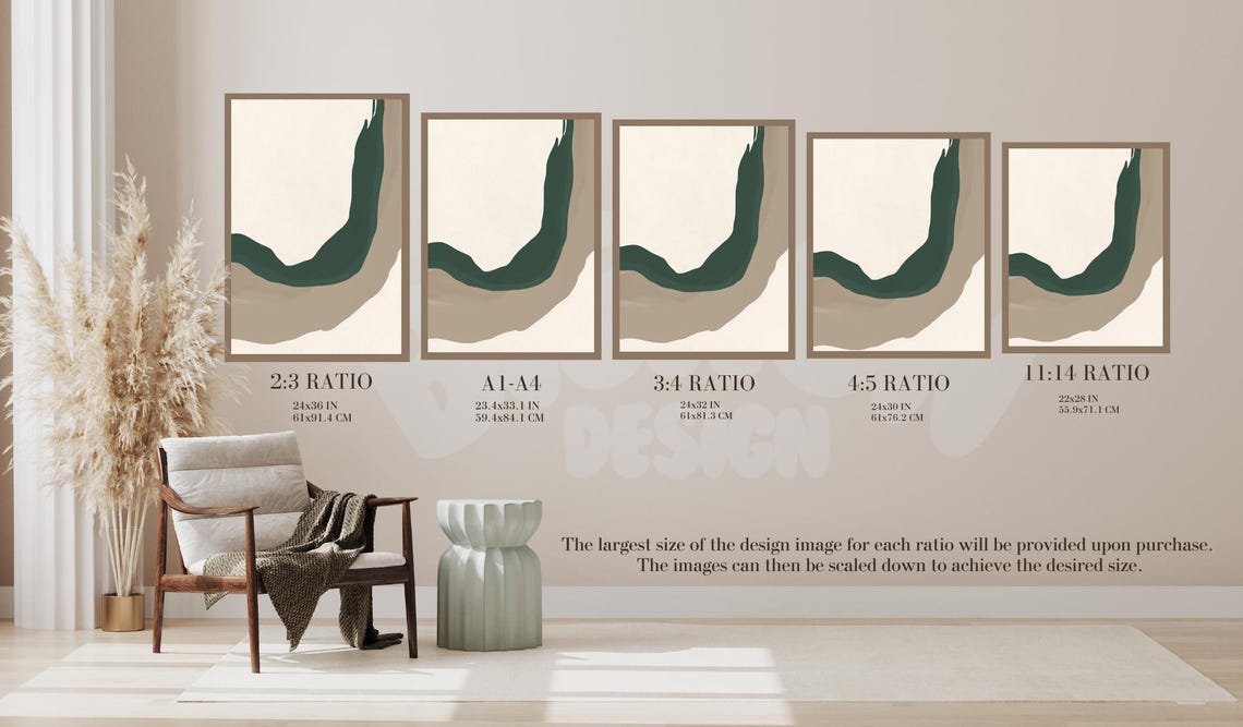 Wabi Sabi Abstract, Japandi Earthy Minimalist Art Print - Image 2