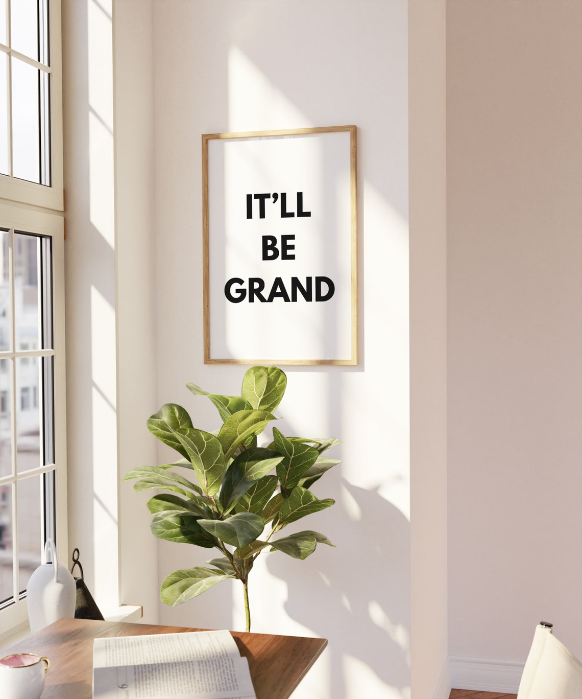 Itll Be Grand Bold Typography Irish Quote Minimalist Art Print - Image 3