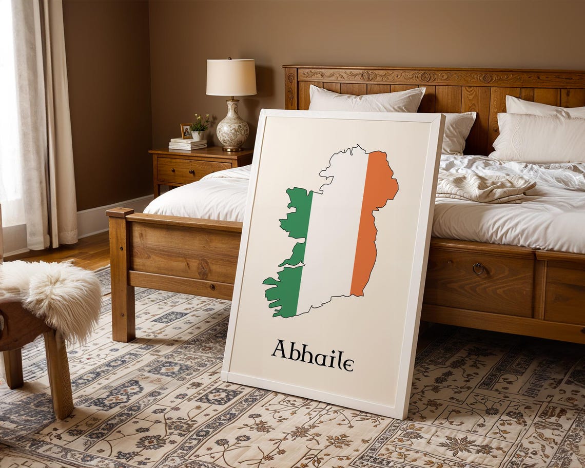 Ireland Map Irish Flag Abhaile Home Celtic Wall Art Decor Poster - Image 5