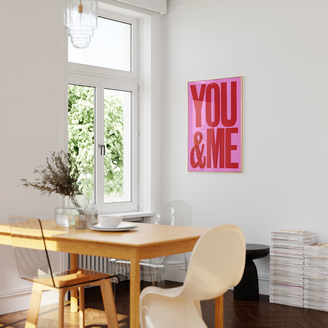 Typography Print For Bedroom Wall Decor For Couples Art Funky Pink Print For Girls Room Decor Trendy Typography Poster Red Room Decor - Image 2
