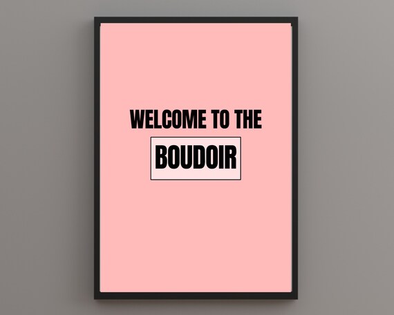 Welcome To The Boudoir Bedroom Print Quote Print Boho Decor Boho Quotes Boho Wall Art Pink Bedroom Print Typography Quote Wall Art
