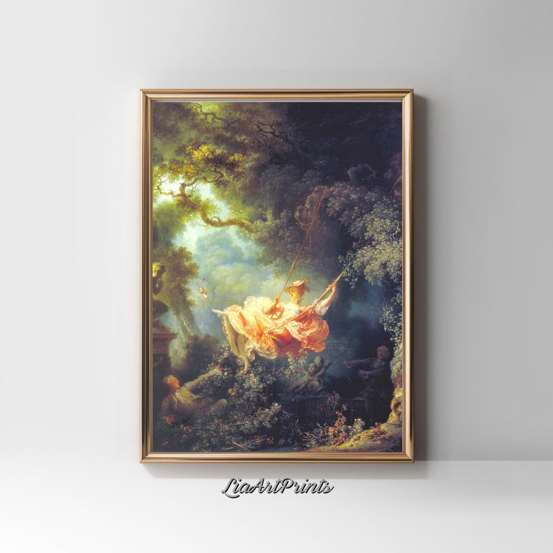 Jean Honore Fragonard The Swing Garden Romance Rococo Art Poster - Image 2