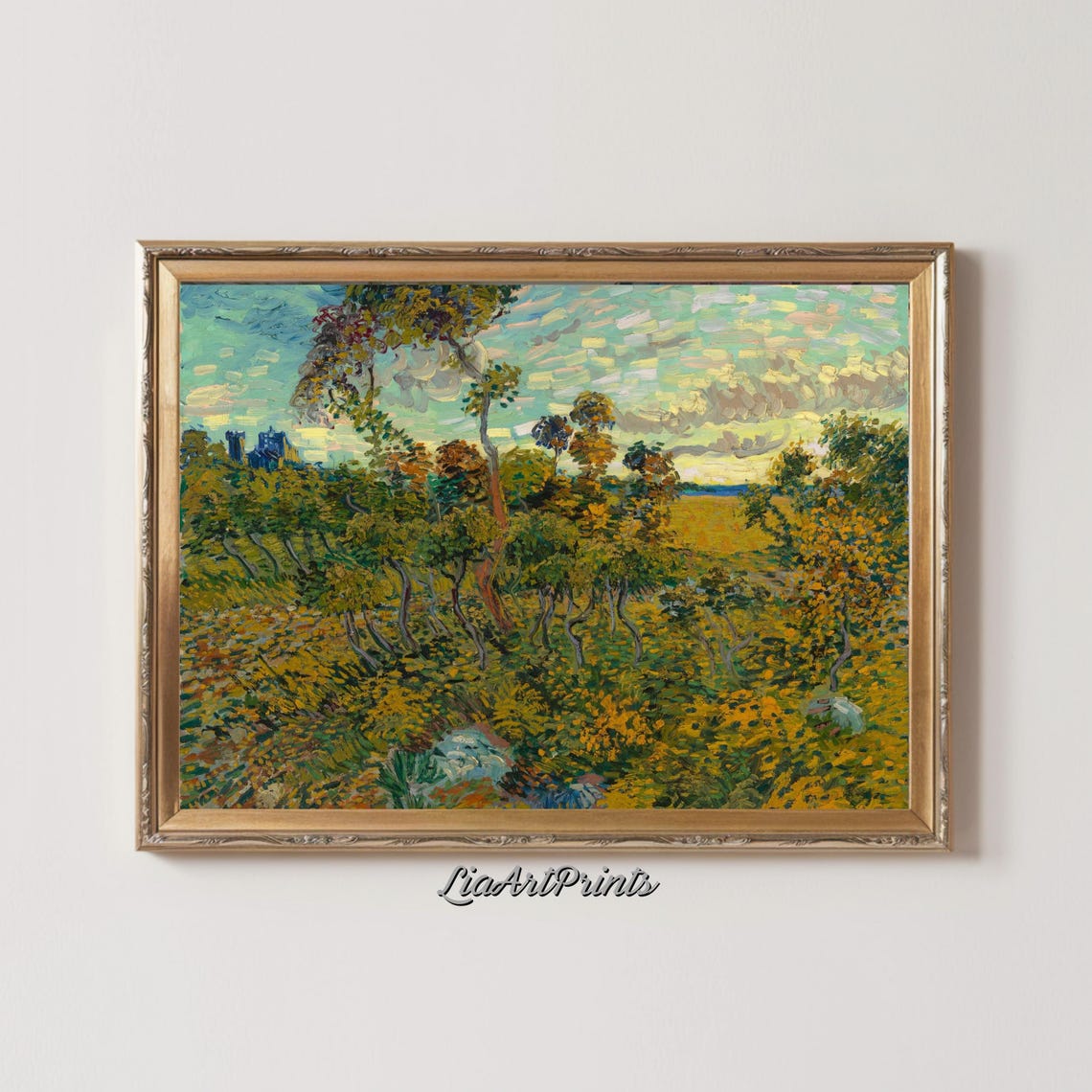 Vincent Van Gogh Sunset Golden Trees Landscape Masterpiece Poster - Image 4