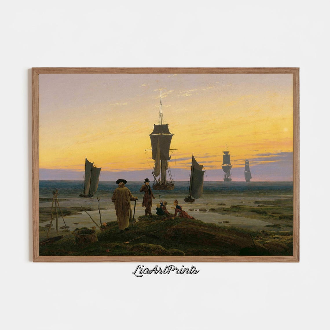 Caspar David Friedrich The Stages Of Life Sunset Ships Romantic Poster - Image 3