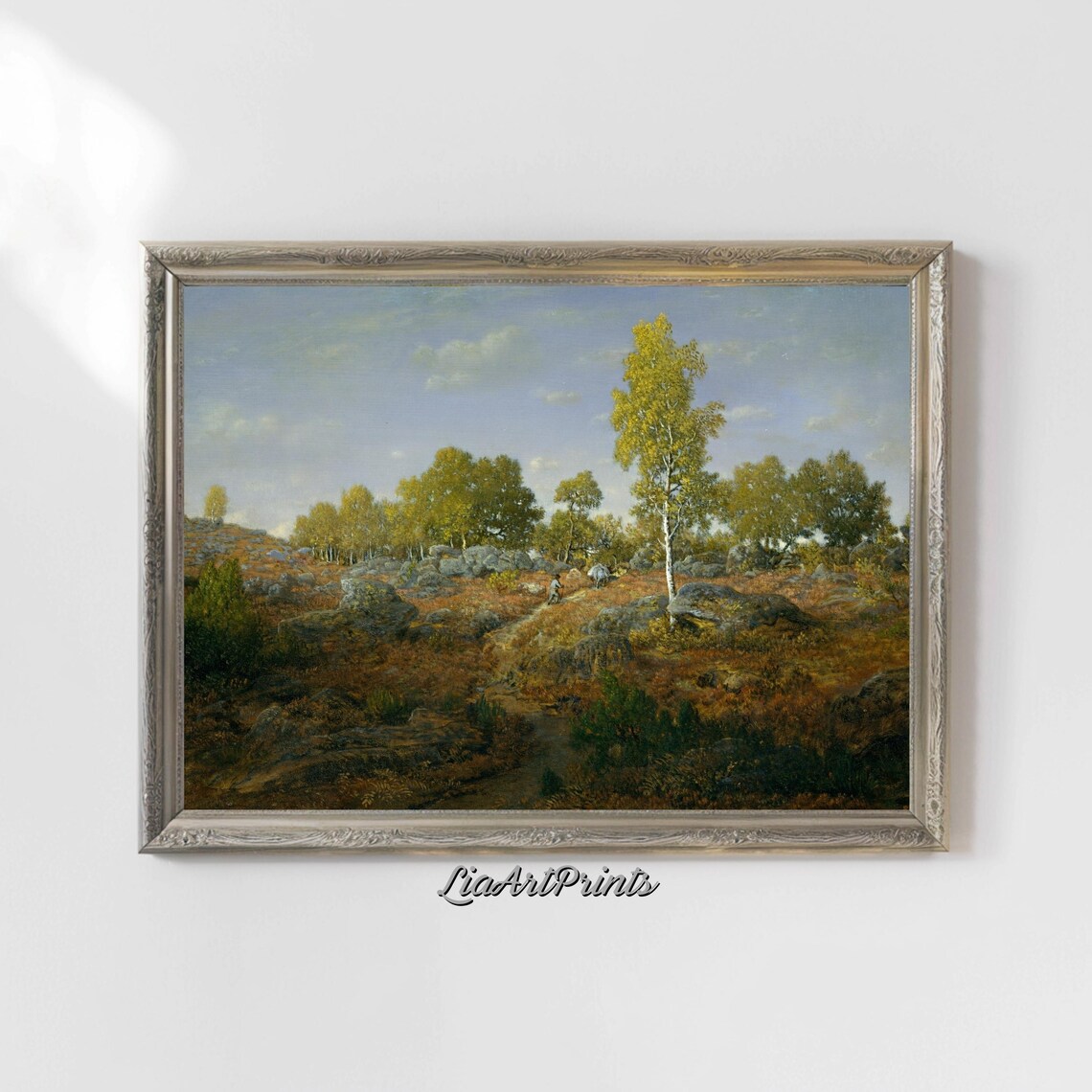 Peaceful Countryside Landscape, Birch Trees And Open Fields Art Print - Image 4