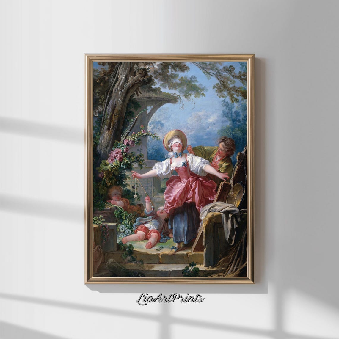 Jean Honore Fragonard Blind Mans Bluff Garden Game Rococo Art Poster
