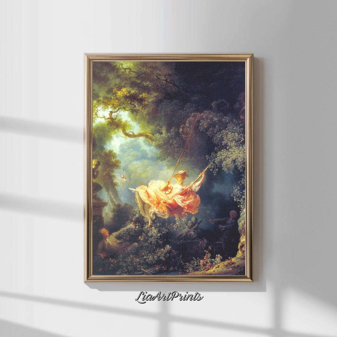 Jean Honore Fragonard The Swing Garden Romance Rococo Art Poster