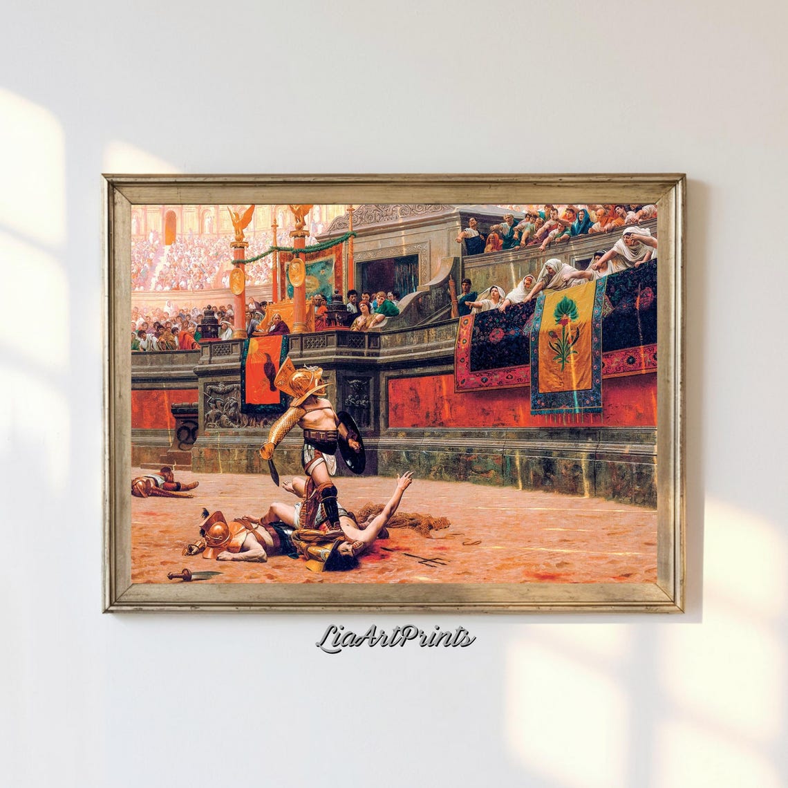 Jean Leon Gerome Pollice Verso Gladiator Arena Crowd History Poster