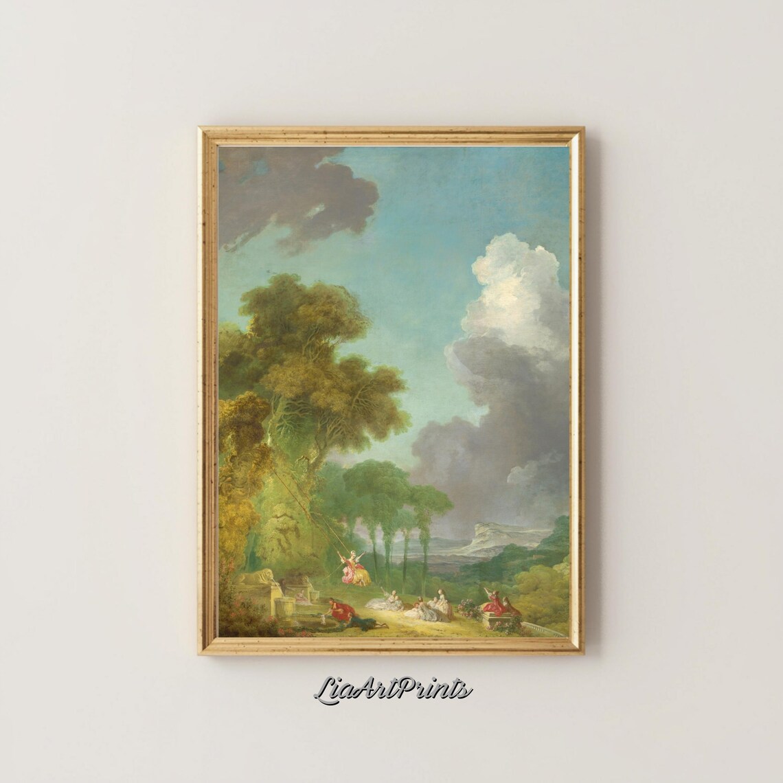 Jean Honore Fragonard The See Saw Pastoral Park Scene Art Poster - Image 5