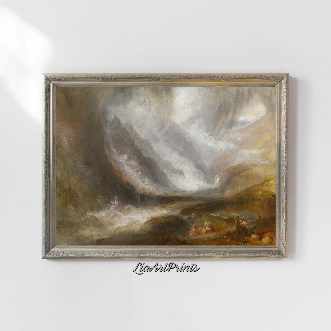 Dramatic Storm Vortex over the Sea Romantic Maritime Painting Poster - Image 4