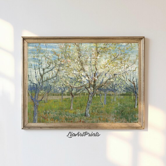 Orchard In Blossom, Van Gogh Inspired Spring Scene