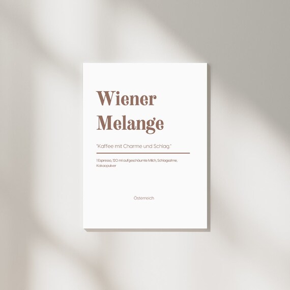 Viennese Melange Coffee Art Print