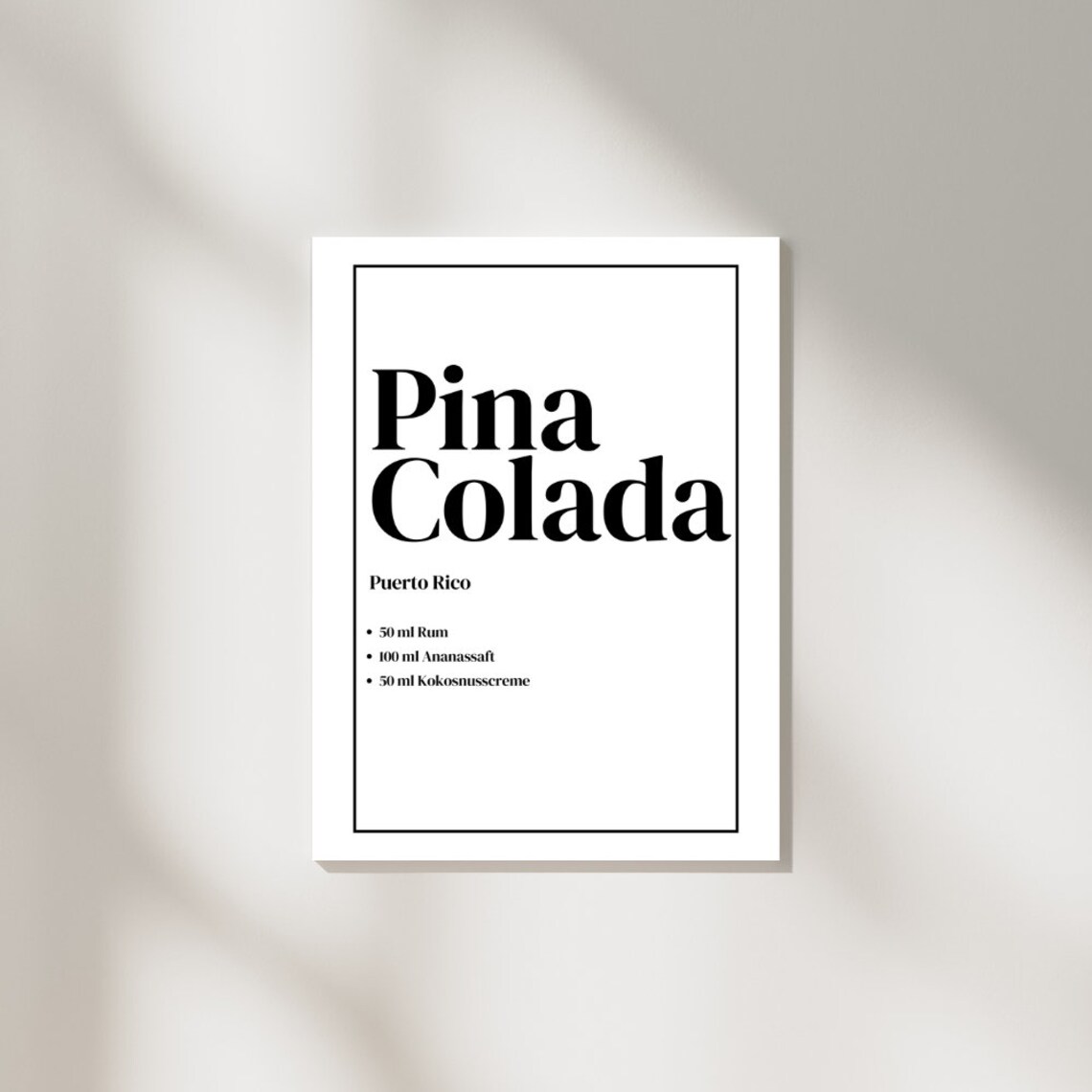 Pina Colada Cocktail Poster